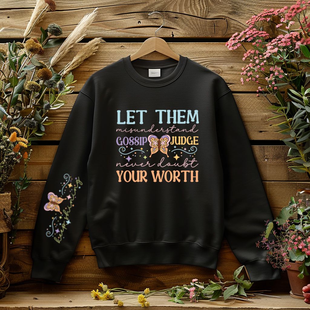 DTF Let Them Jumper & sleeve transfer