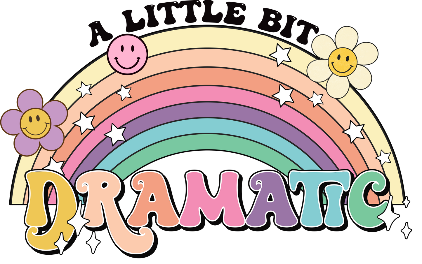 DTF A little bit Dramatic Rainbow