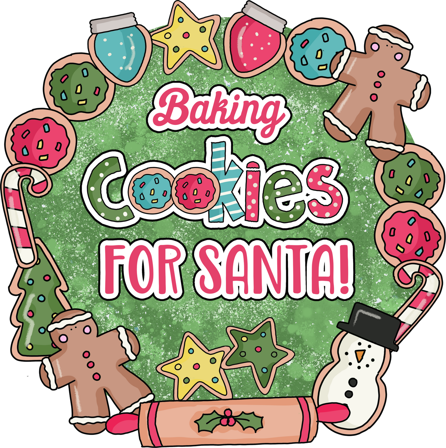 DTF Baking Cookies for Santa
