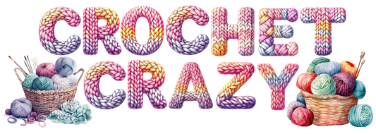 DTF Crochet Crazy Transfer