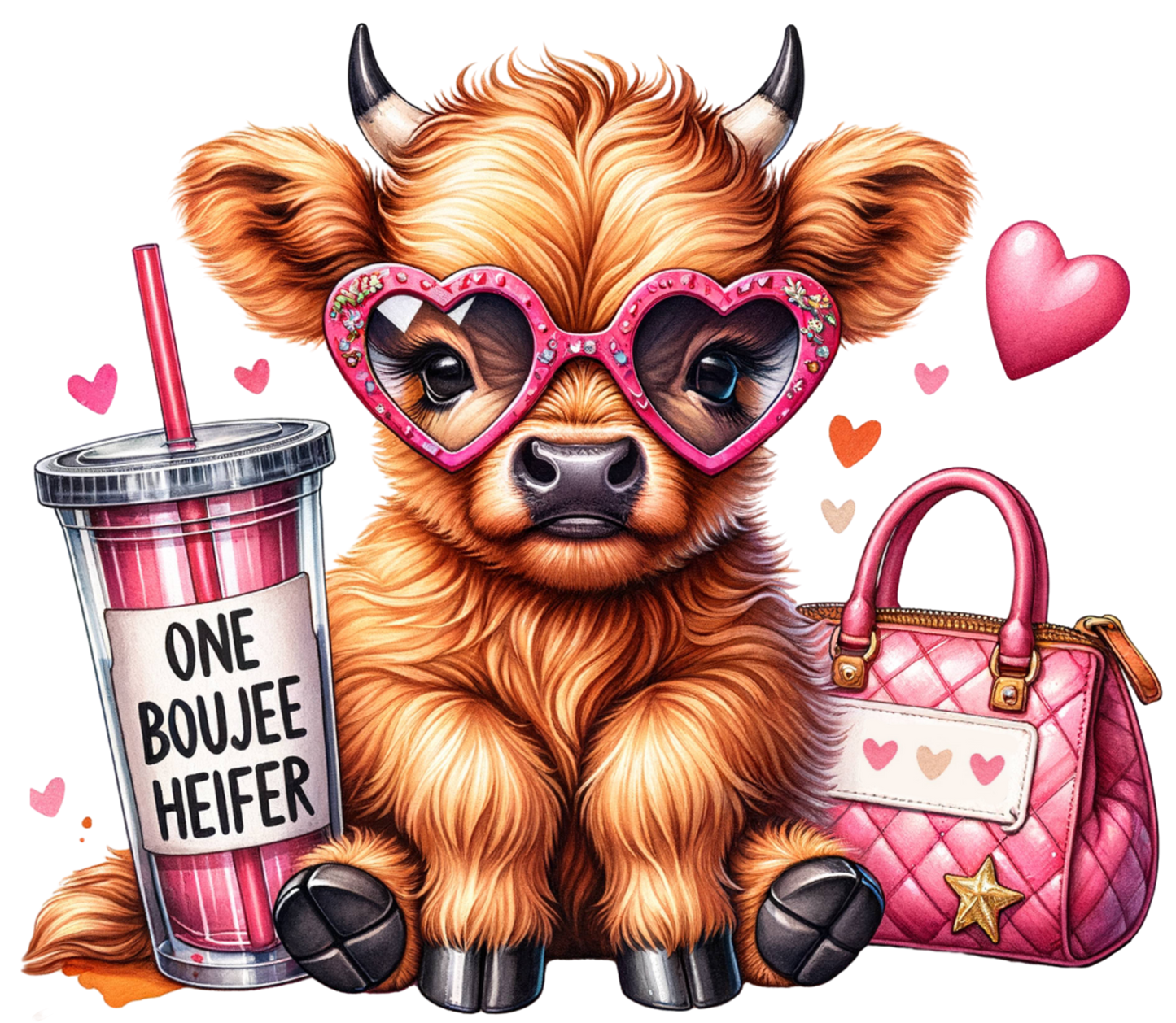 DTF One Boujee Heifer (Highland Cow)