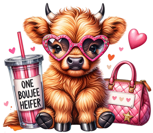 DTF One Boujee Heifer (Highland Cow)
