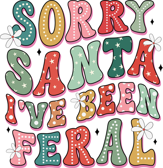 DTF Sorry Santa I've Been Feral