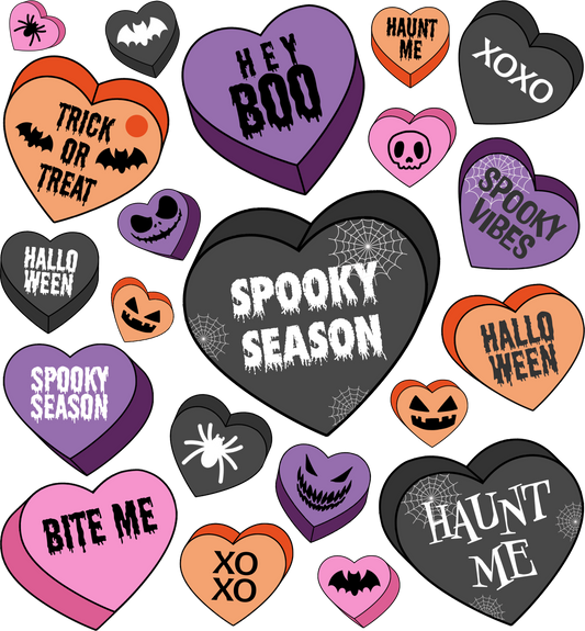 DTF Candy Heart Halloween