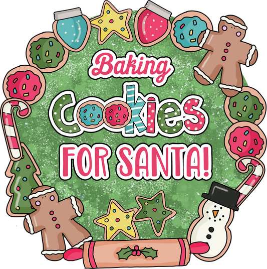 DTF Baking Cookies for Santa